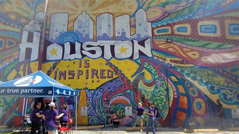 Houston Is Inspired” Mural Given Touch Up After 10 Years Houston