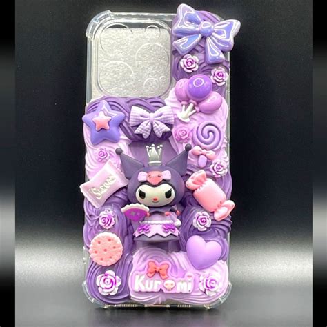 Decoden Phone Case Sanrio Kuromi Purple In 2024 Pattern Phone Case