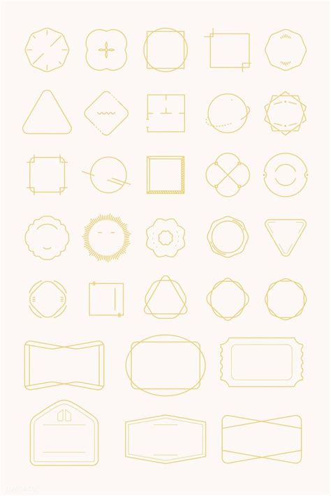 Blank minimal badge design vector set | premium image by rawpixel.com ...