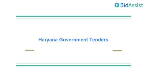 Haryana Tenders | PPT | Free Download