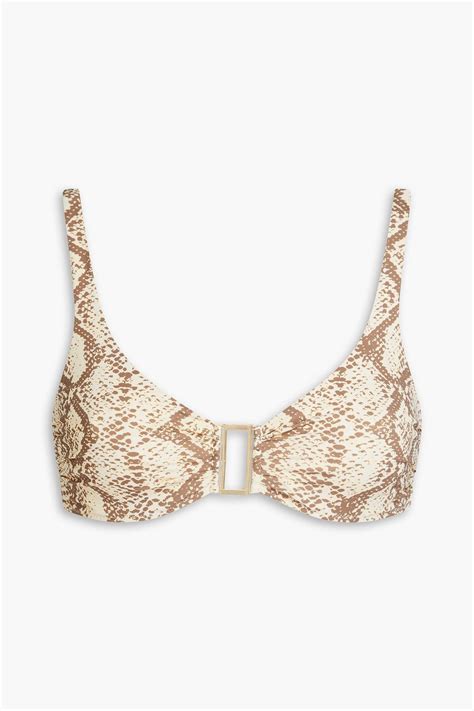 MELISSA ODABASH Belair Snake Print Bikini Top THE OUTNET