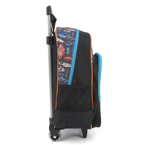 Mochila Escolar Infantil De Rodinhas Hot Wheels Mattel Em Poli Ster