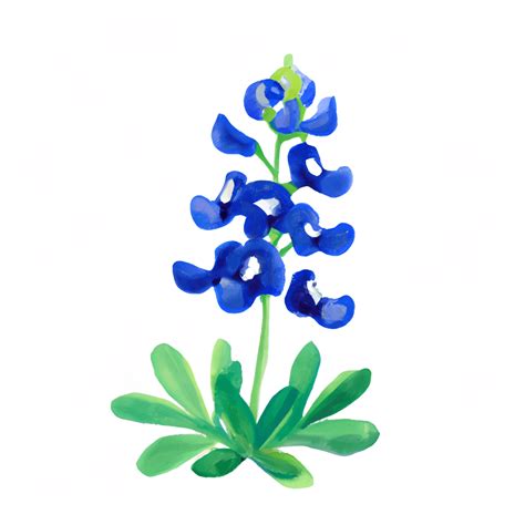 Texas Bluebonnet Watercolor PNG Graphic · Creative Fabrica