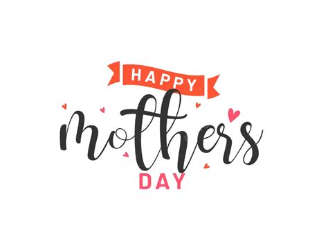 White Background Showcasing Elegant Calligraphy For Mothers Day