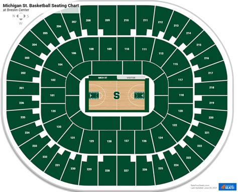 Breslin Center Seating Chart With Rows - Center Seating Chart