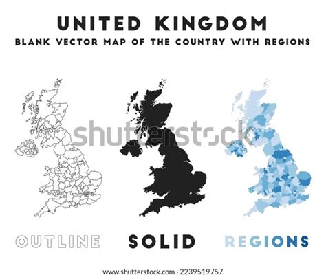 United Kingdom Map Borders United Kingdom Stock Vector (Royalty Free) 2239519757 | Shutterstock