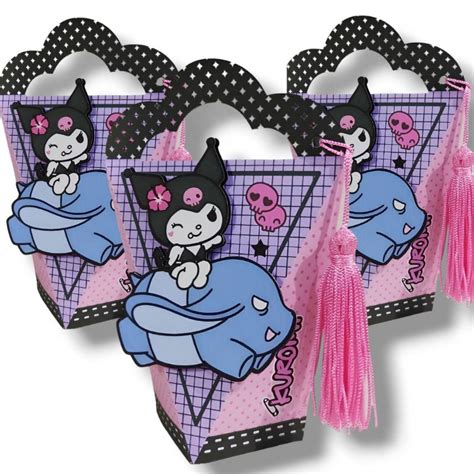 10 Triangulove Personalizada Tema KUROMI Kit Festa Lembrancinha