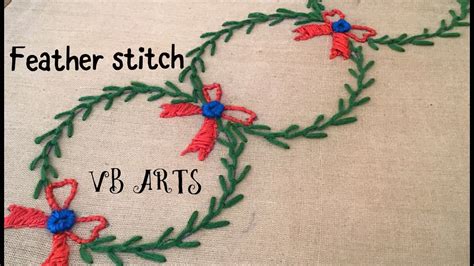 Feather Stitch Hand Embroidery For Beginners Border Design Vb