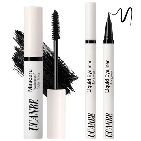 Amazon UCANBE Black Mascara And Liquid Eyeliner Set Waterproof