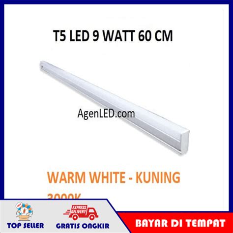 Lampu Tl Neon T5 Led 9w 60cm Tube 60 Cm 9 W Watt Warm White Kuning 10 Lazada Indonesia