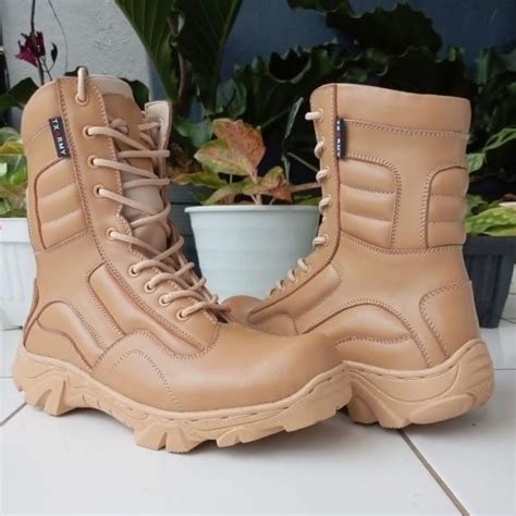 Jual SEPATU PDL LGR CREAM GURUN BAHAN KULIT SAPI ASLI MERK TX ARMY