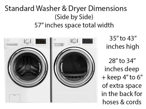 Washer and Dryer Dimensions (Size Guide)