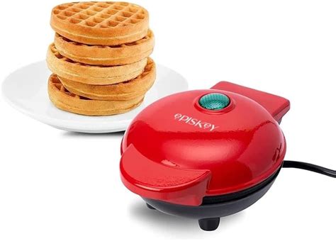 Episkey Mini Waffle Maker Inch Watts Stainless Steel Non Stick