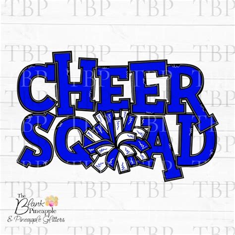 Cheer Design PNG Cheer Squad Blue PNG 300dpi Clipart - Etsy