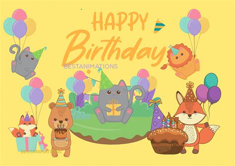 Cute Happy Birthday Gifs for Kids