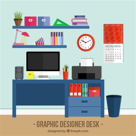 Premium Vector | Graphic designer desktop