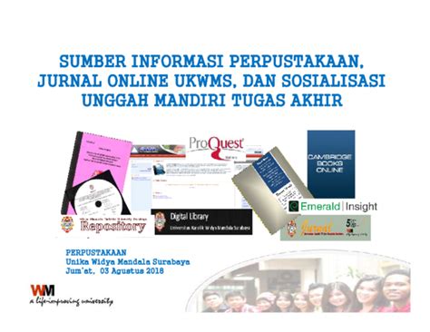 Pdf Sumber Informasi Perpustakaan Jurnal Online Ukwms Dan