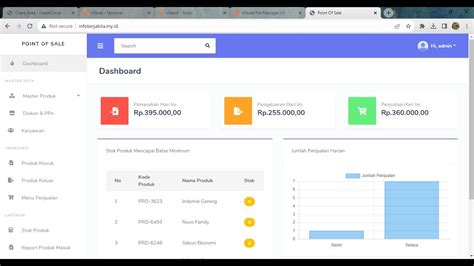 Aplikasi Point Of Sale Berbasis Web Framework Laravel Youtube