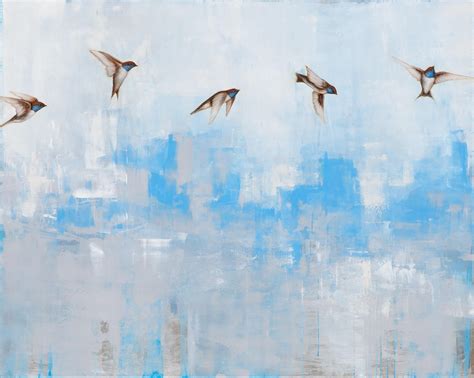 Paintings Of Birds Flying