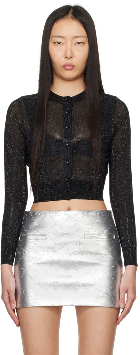 Alexander Wang Black Beaded Cardigan Ssense