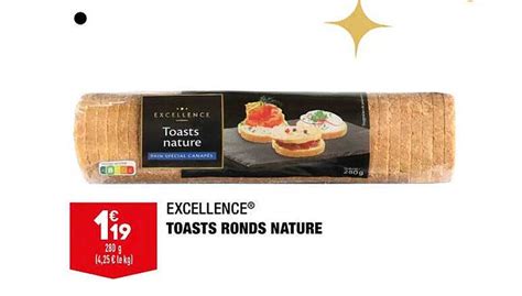 Promo Toasts Ronds Nature Excellence Chez Aldi Icatalogue Fr