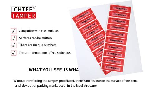 Amazon Pcs Chtep Tamper Tamper Evident Stickers No