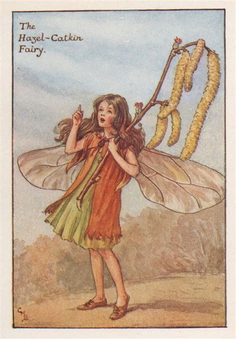 Flower Fairies The Hazel Catkin Fairy Vintage Print C1930 By Etsy