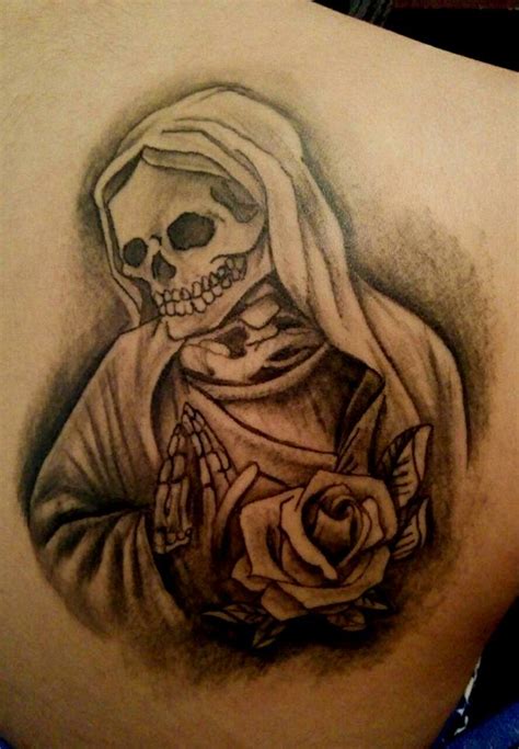 Tatuaje Del Artista Mexicano Rak Martinez Santa Muerte Tatuajes Y M S