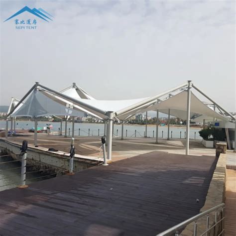 Ptfe Architectural Membrane Tensile Shade Structures For Square Scenic