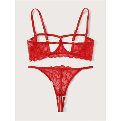 Ellolace Lingerie Set Sexy Hollow Out Lingerie Underwear Set Women S