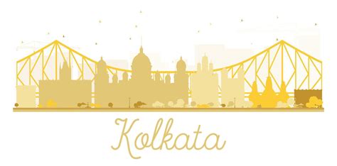 Kolkata City Skyline Golden Silhouette Vector Art At Vecteezy