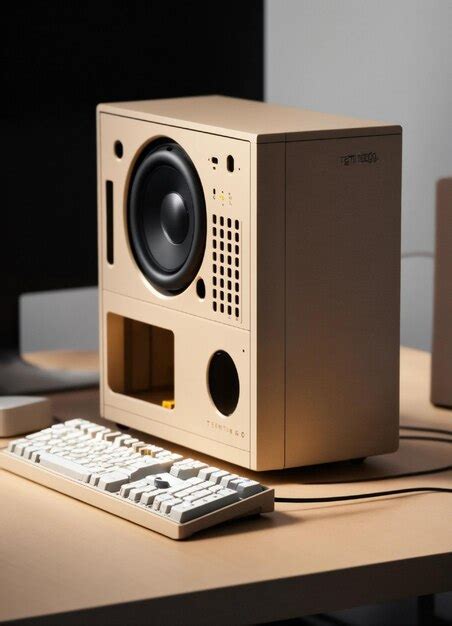 Premium Photo | A stunning minimalist beige micro ITX case designed by ...