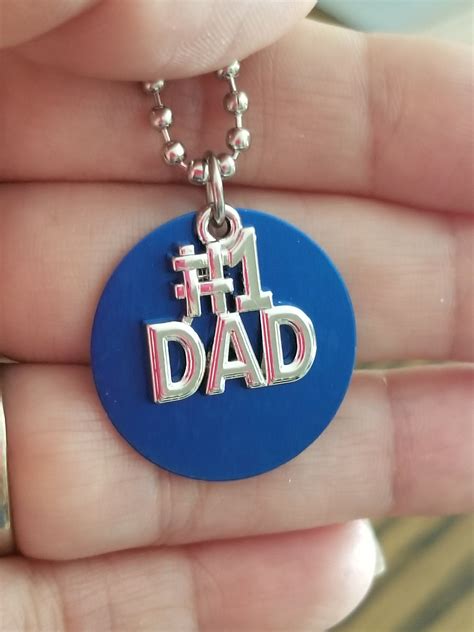 New 1 Dad Necklace Fathers Day T Jewelry Mens Etsy In 2020 Men