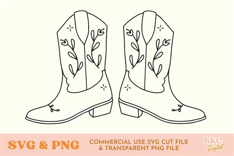 Cowboy Boot Outline