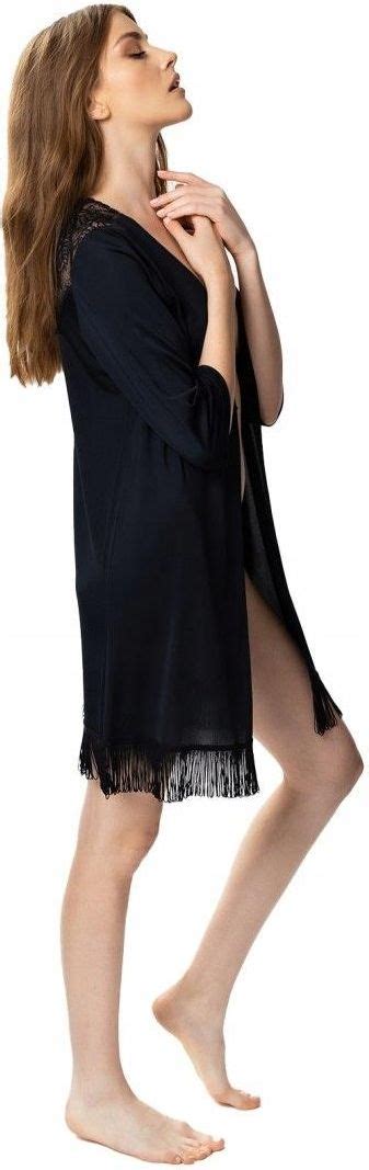 MEWA Lingerie Czarny peniuar damski Caryca piękne plecy Kolor Czarny R Ceny i opinie