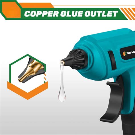 100W Cordless Electric Hot Melt Glue Gun 11mm Glue Stick Anti Scald Nozzle Rechargeable DIY