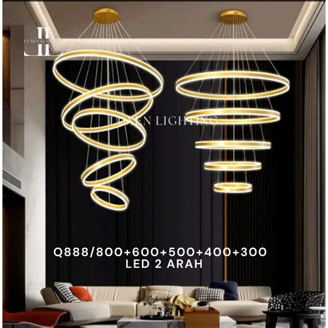 Jual Lampu Gantung Ring Cincin Void Tangga Minimalis Modern Elegan 5