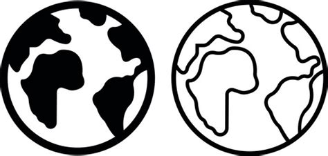 World Global Planet Earth Icon Set International Vector Image