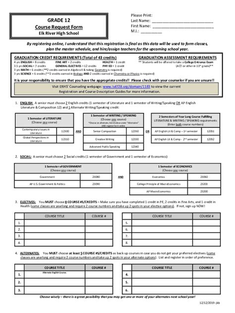 Fillable Online Grade Course Request Form Fax Email Print Pdffiller