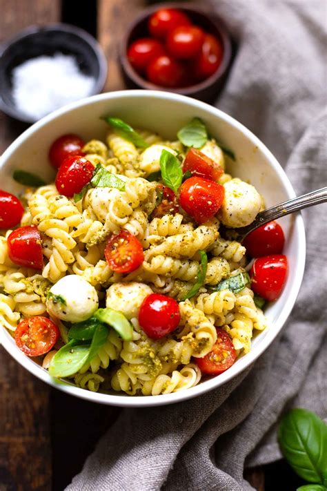 Nudelsalat Mit Pesto Caprese Nudelsalat Kochkarussell