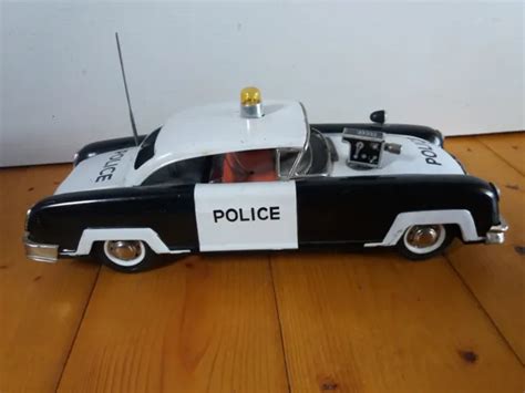 VOITURE DE POLICE Joustra Jouet Ancien En Tole Collection Vintage EUR