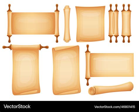 Old scroll design isolated on white background Vector Image