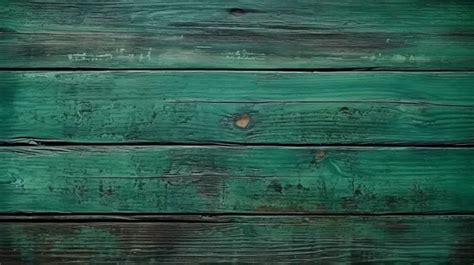 Weathered Green Paint On Vintage Wooden Texture Background Old