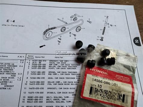 Jual Karet Tutup Suling Sulingan Tonjokan Tensioner Rantai Keteng Honda