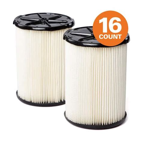 RIDGID General Debris Pleated Paper Wet Dry Vac Cartridge Filter For