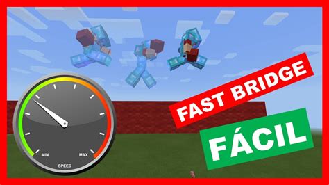 Fast BRIDGE Minecraft Bedrock FÁCIL Cómo hacer puentes en