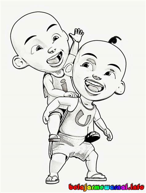 Detail Gambar Upin Ipin Untuk Diwarnai Koleksi Nomer 11