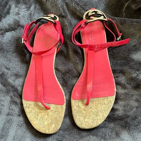 Gucci Shoes Gucci Hot Pink Sandals 38 Poshmark