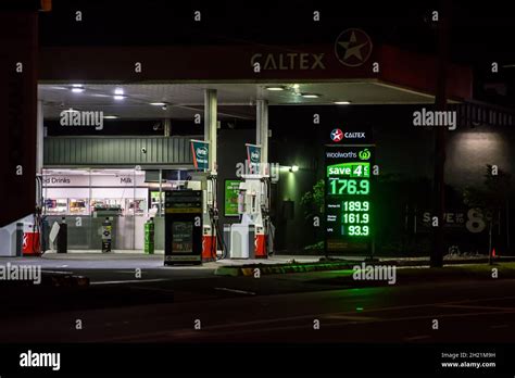 Melbourne Australia 20th Oct 2021 Caltex Petrol Station In