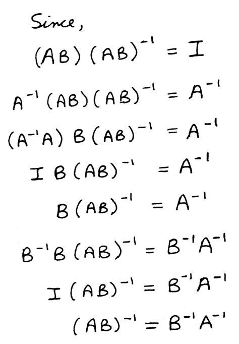 If A And B Are Invertible Square Matrices Of The Same Order Then Ab